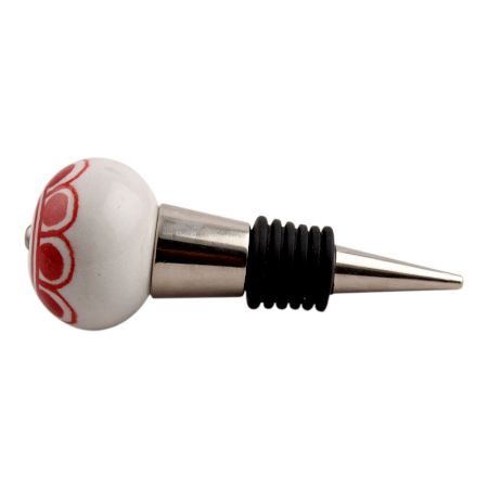 Red Baluster Ceramic Wine Stopper